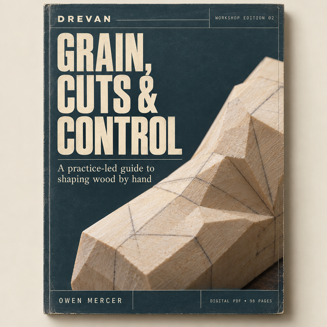 Cover preview of Grain, Cuts & Control, a digital PDF guide of 96 planned pages.