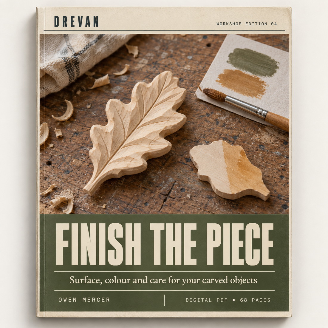 Cover preview of Finish the Piece, a digital PDF guide of 68 planned pages.