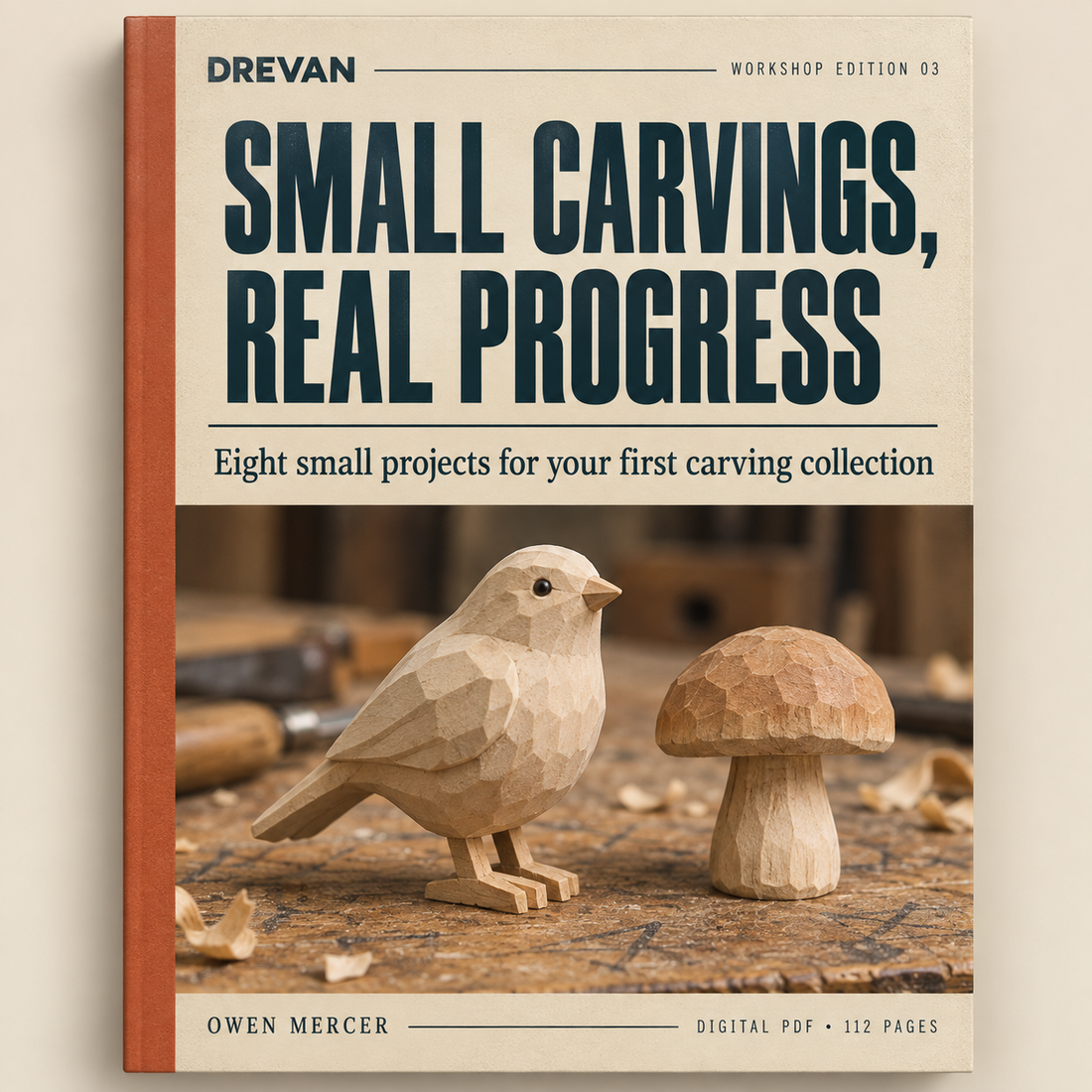 Cover preview of Small Carvings, Real Progress, a digital PDF guide of 112 planned pages.
